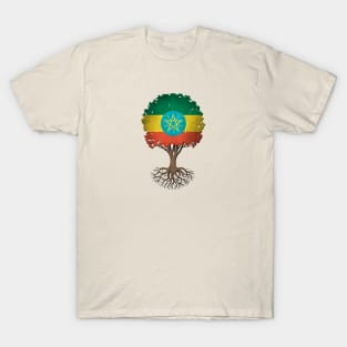 Tree of Life with Ethiopian Flag T-Shirt